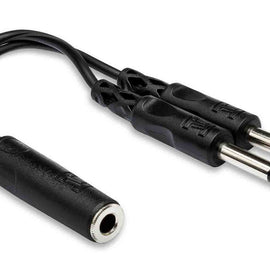 Hosa YPP-106 Y Cable, 1/4 in TSF to Dual 1/4 in TS