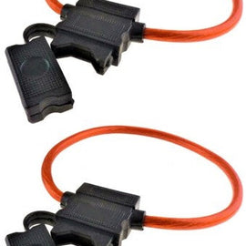 2 XP Audio XATC8G 8 Gauge ATC In-Line Blade Fuse Holder OFC Copper Wire Protection