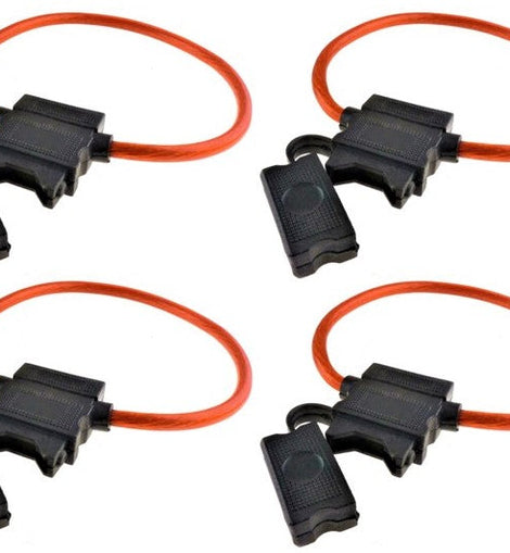 4 XP Audio XATC8G 8 Gauge ATC In-Line Blade Fuse Holder OFC Copper Wire Protection