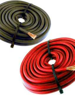 American Terminal 20FT 8 Gauge Primary Speaker Wire Amp Power Ground Car Audio Marine Pro Audio 10' Red + 10' Black