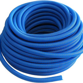 MR DJ DSLT14BL 100' 1/4" 6.35mm Blue Split Wire Loom Conduit Tubing Sleeve Tube