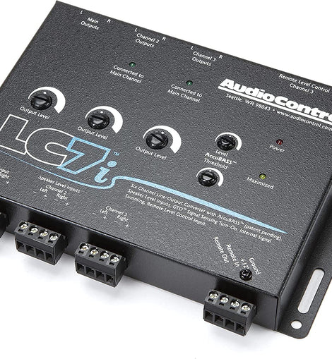 Audio Control LC7i 6-channel line output converter with bass restoration — adds aftermarket subs and amps to a factory system (Black)