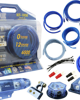 Absolute KIT-1850 Complete 0 Gauge Pro Series Amplifier Installation Kit for any Car Truck RV or Boat
