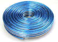 Absolute SWT18B100 18 Gauge Premium Speaker Wire 100ft Clear Blue/White