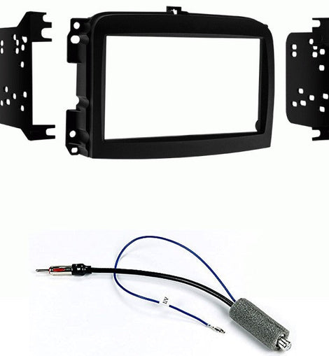 Metra 95-6521B Double DIN Installation Kit for Fiat 500L 2014-Up Vehicles + Antenna