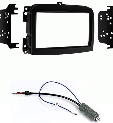 American Terminal AT-6521B Double DIN Installation Kit for Fiat 500L 2014-Up Vehicles + Antenna