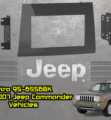 Metra 95-6556DK Dark Khaki 2006 2007 06 07 JEEP Commander Car Radio Stereo Installation Dash Kit with Metra CHTO-01 Wiring Harness and Metra 40-CR10 Antenna Adapter