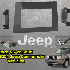 Metra 95-6556G Gray 2006 2007 06 07 JEEP Commander Car Radio Stereo Installation Dash Kit with Metra CHTO-01 Wiring Harness and Metra 40-CR10 Antenna Adapter