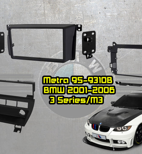 Metra 95-9310B 1999-2006 BMW 3 Series with 5-Switch Panel Vehicle Double DIN Dash Installation Kit