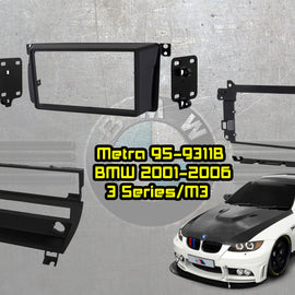 Metra 95-9311B 1999-2006 BMW 3 Series with 1-Switch Panel Vehicle Double DIN Dash Installation Kit