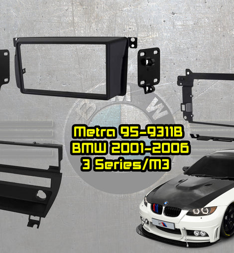 Metra 95-9311B 1999-2006 BMW 3 Series with 1-Switch Panel Vehicle Double DIN Dash Installation Kit