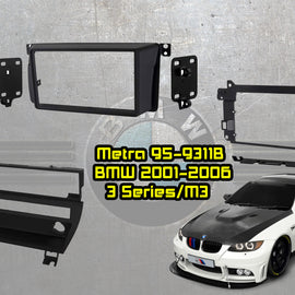 Metra 95-9311B 1999-2006 BMW 3 Series with 1-Switch Panel Vehicle Double DIN Dash Installation Kit