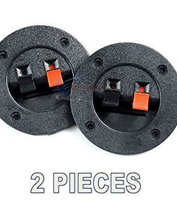 2 PACK SPEAKER ROUND BOX SPEAKER TERMINAL CUP SPRING POST SUBWOOFER SPEAKER BOX