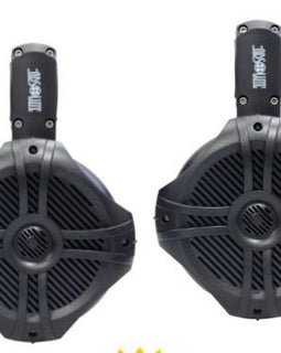 2 Absolute MPS65B Wake Board Speakers<br/>Marine RV 6.5" 200W RMS Wake Tower POD Enclosure Speaker