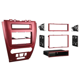 Metra 99-5821R Single or Double DIN Installation Red Dash Kit - Compatible Fits for Ford Fusion / Mercury Milan 2010-2012