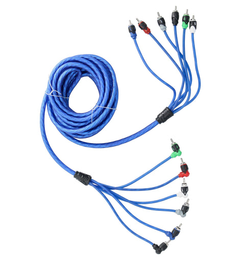 Raptor R4R176 RCA 6-Channel Audio Cable - Mid Series 17 Feet