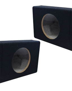 2 Absolute 6.5" Single Angled Subwoofer Enclosure Speaker Box - Black