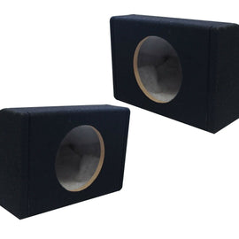 2 Absolute 6.5" Single Angled Subwoofer Enclosure Speaker Box - Black