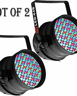 2 Mr Dj LED64B PAR64 <Br/>DMX 6-Channel Dimmer/Strobe Automatic Running 183 LED RGB Stage Par Can Lights Par 64 Lighting