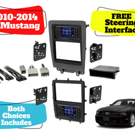 Metra 99-5839CH Charcoal Single/Double DIN Dash Kit for 2010-2014 Ford Mustang