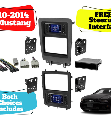 Metra 99-5839CH Charcoal Single/Double DIN Dash Kit for 2010-2014 Ford Mustang