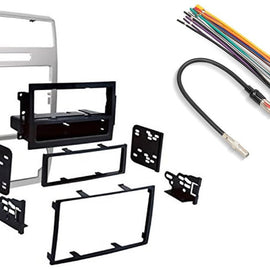 Double Din In Dash Mounting Kit fits 2005-2007 Dodge Magnum (Silver) harness Package