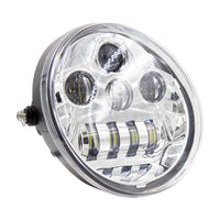 Saddle Tramp BC-HDHLR2 7 In 8 LED Oblong Oval Motorcycle Light - Chrome Front Face