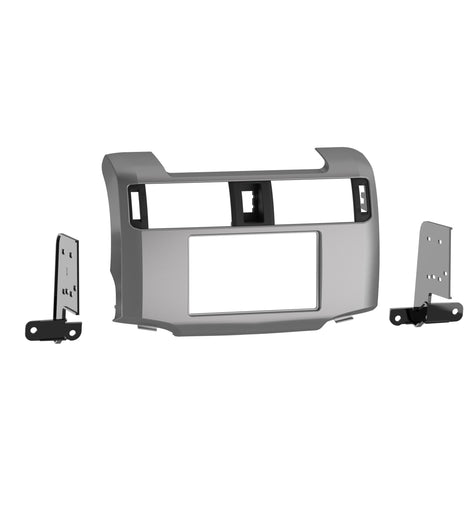Metra 99-8271S Single/Double-DIN Car Stereo Silver Dash Kit - Compatible Fits for Toyota 4 Runner 2010-Up
