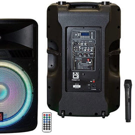 MR DJ PROBAT118 18" 4000 Watts Power Speaker Built-in Battery + Speaker Stand