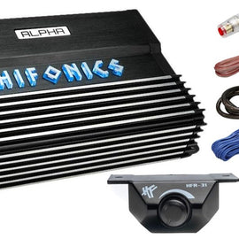 Hifonics A1200.1D 1200W Class-D Monoblock Car Amplifier & 4 Gauge AMP Kit