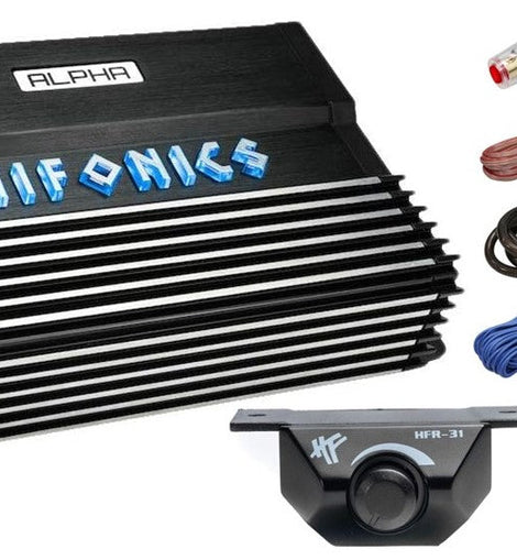 Hifonics A1200.1D 1200W Class-D Monoblock Car Amplifier & 4 Gauge AMP Kit