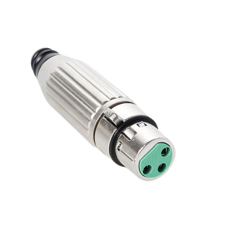 Switchcraft AAA3FZ AAA Series 3 Pin XLR Female Cable Mount, Silver Pins / Nickel Metal