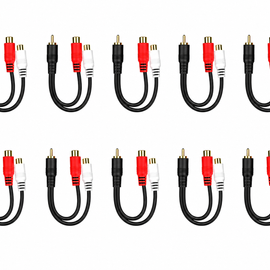 10 Absolute 2F1M RCA Interconnect Cable Wire Marine Car Amplifier Stereo Home Audio
