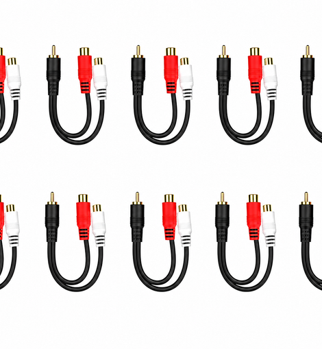 10 Absolute 2F1M RCA Interconnect Cable Wire Marine Car Amplifier Stereo Home Audio