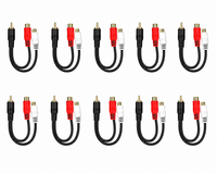 20 Absolute 2F1M RCA Interconnect Cable Wire Marine Car Amplifier Stereo Home Audio