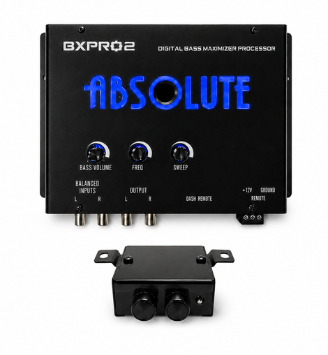Absolute BXPRO2 Digital Bass Reconstruction Processor + Dash Mount Remote