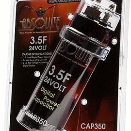 ABSOLUTE CAP350R 3.5 FARAD POWER CAR CAPACITOR FOR ENERGY STORAGE TO ENHANCE BASS DEMAND FROM AUDIO SYSTEM (RED)