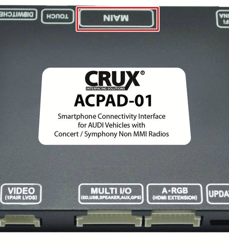 Crux ACPAD-01 Smart-Play Smartphone Connectivity Interface for Audi Vehicles with Concert / Symphony Non MMI Radios