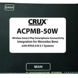 Crux ACPMB-50W Wireless Smart-Play Integration with Multi Camera Inputs for Mercedes Benz vehicles with NTG5/5.1 Systems