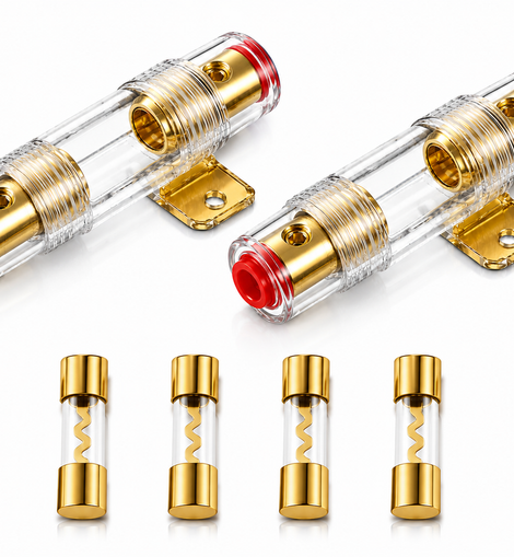 2 Patron Audio PAFU80 80 Amp Inline AGU Fuse Holder Fits 4, 8 & 10 Gauge Wire