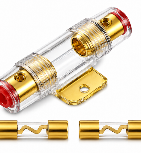 Patron Audio PAFU80 80 Amp Inline AGU Fuse Holder Fits 4, 8 & 10 Gauge Wire