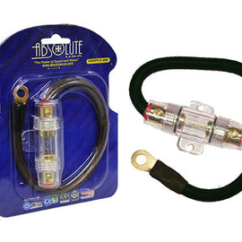 Absolute AGHPKG4BK 4 Gauge Power Cable and In-Line Fuse Kit (Black)