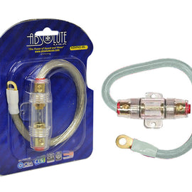 Absolute AGHPKG4SI 4 Gauge Silver Power Cable and In-Line Fuse Kit with 60A Fuse and Ring Terminal