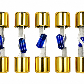 Absolute AGULB-30 5-Pack 30 Amp AGU Glass Fuses with Blue LED Blown Fuse Indicator