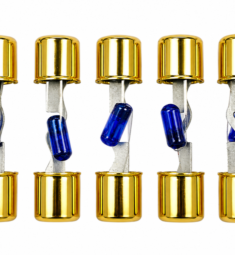 Absolute AGULB-30 5-Pack 30 Amp AGU Glass Fuses with Blue LED Blown Fuse Indicator