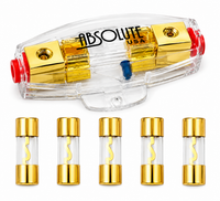 Absolute AGHLB Inline AGU Fuse Holder Blue LED Blown Fuse Indicator + 100A fuses