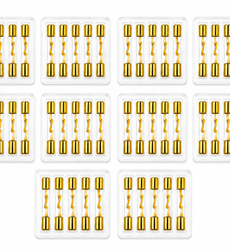 AT AGU-80-50 50 AGU 80 Amp Standard Gold Glass Fuses Tube Car Auto Audio Amplifier Home Marine