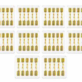Absolute AGU80-50 50 Pack 80 Amp Gold-Plated AGU Glass Fuse