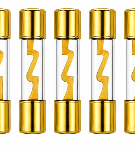 Absolute AGU70-5 5-Pack 70 Amp Gold-Plated AGU Glass Fuses