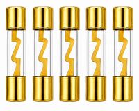 Absolute AGU50-5 5-Pack 50 Amp Gold-Plated AGU Glass Fuses